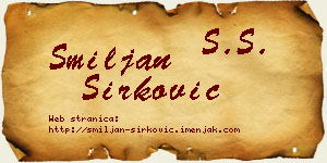 Smiljan Sirković vizit kartica